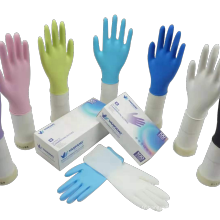 Gants d&#39;examen de nitrile jetable sans lardex sans poudre